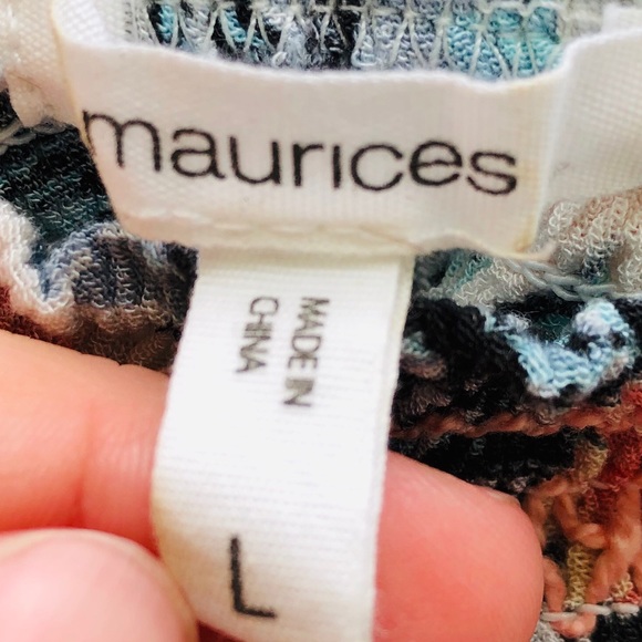 Maurices Off the Shoulder Tropical Print Top - Picture 5 of 7